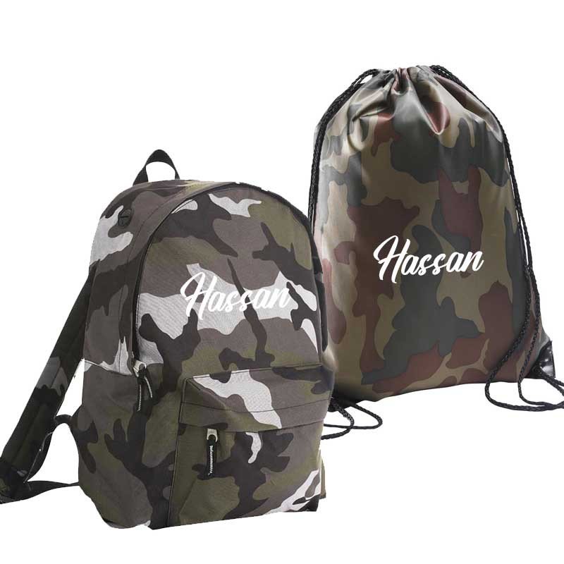 Set Rugtas + Gymtas camouflage