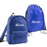 Set Rugtas + Gymtas blauw