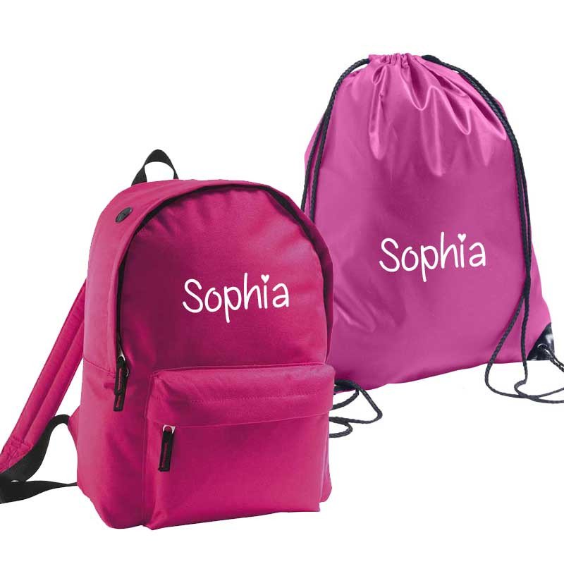 Set Rugtas + Gymtas roze