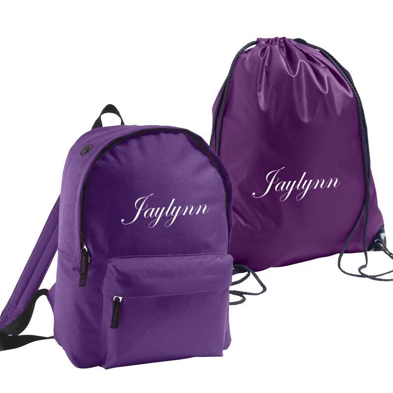 Set Rugtas + Gymtas paars