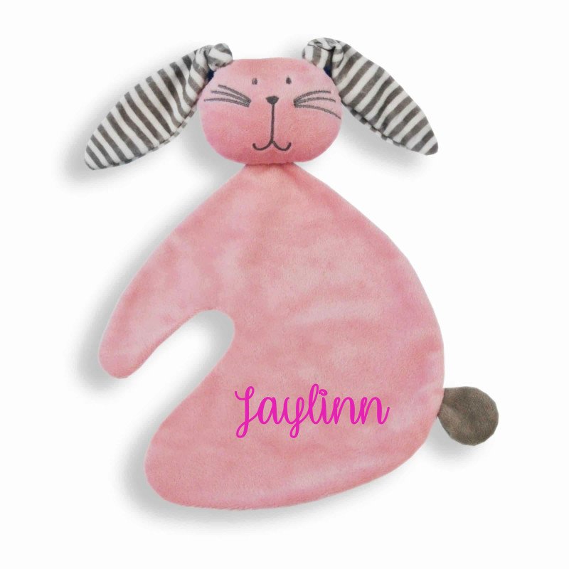 Knuffeldoek konijn - roze