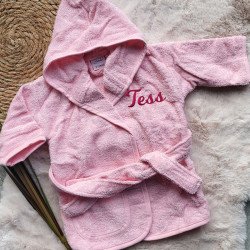 Badjas 0-1jr lichtroze