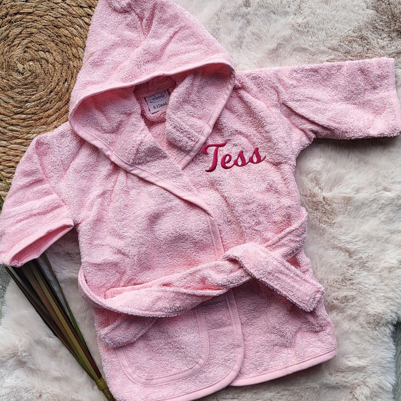 Badjas 0-1jr lichtroze