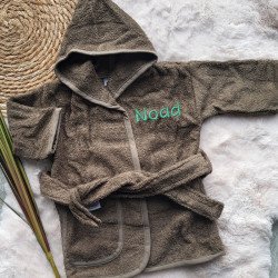 Badjas 0-1jr mosgroen