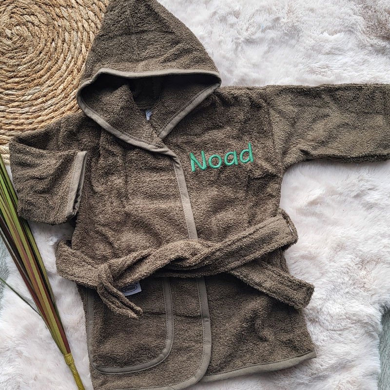 Badjas 0-1jr mosgroen