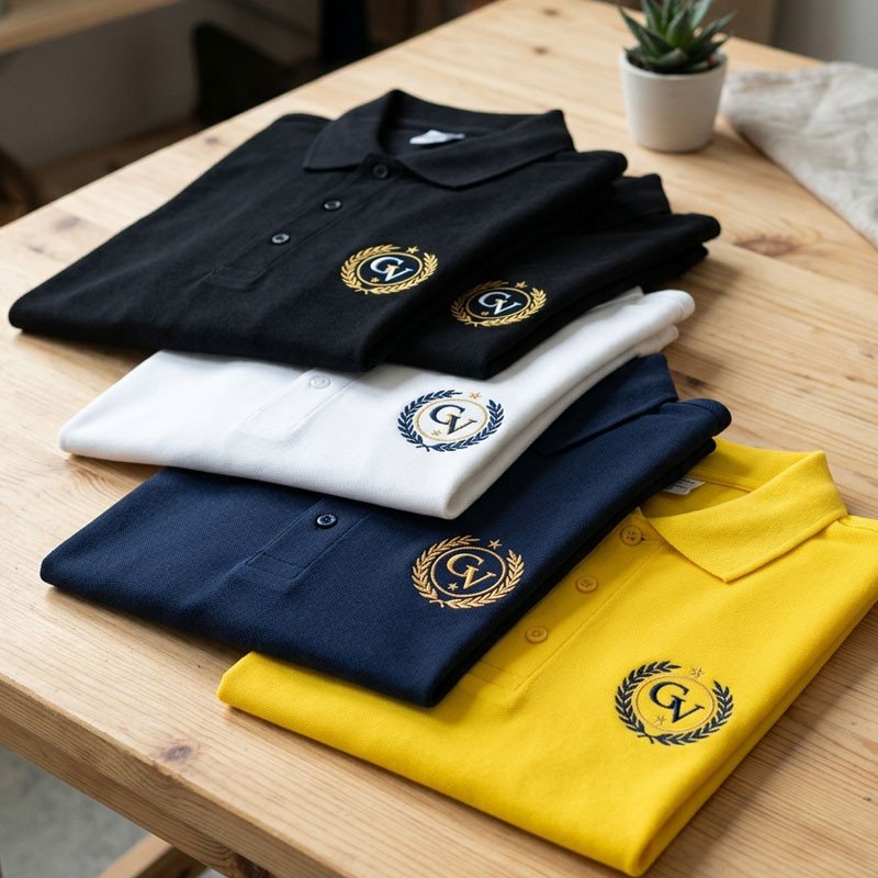 5x Polo - logo geborduurd op borst